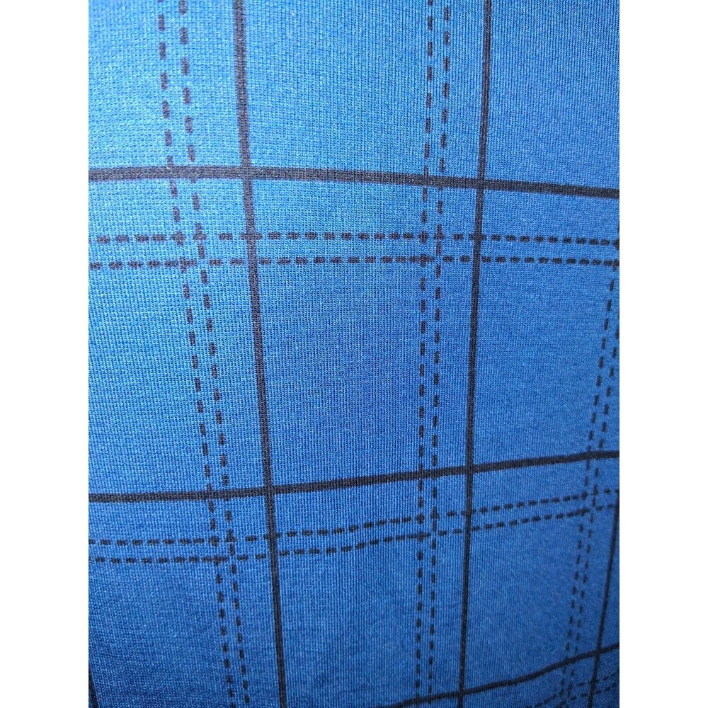 Susan Graver Plaid 3/4 Sleeve Mock Neck Dress Sz 1X - Picture 3 of 3